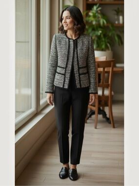 Dex the suit shop classic tweed textured work wear blazer suit jacket size large
